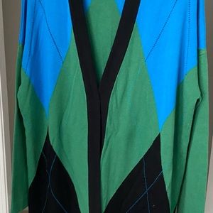 Ladies fun colorful sweater . Carlisle Collection size Large